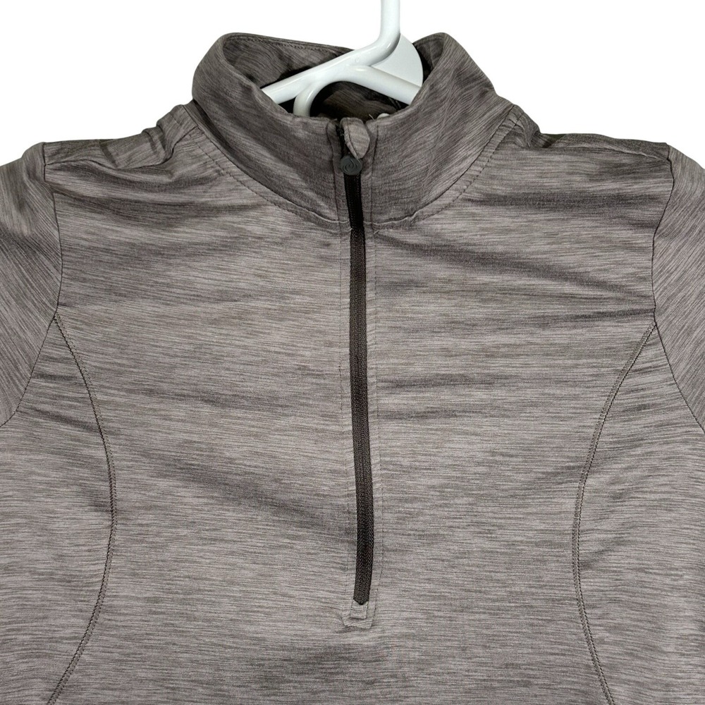 Apana Quarter Zip Pullover Womens Size Small Heather Gray Long Sleeve Athletic